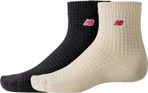 New Balance Waffle Knit Ankle Socks (2 Pack)