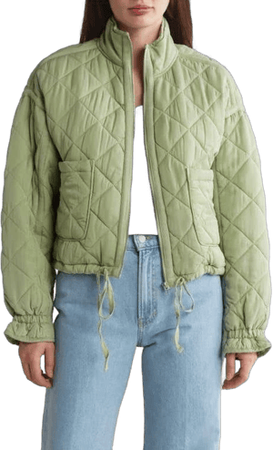 Blanknyc Cropped Quilted Jacket