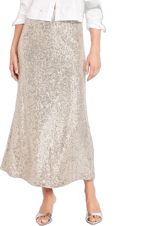 Old Navy Women's High-Waisted Sequin Maxi Skirt