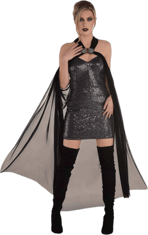 Draped Gothic Sheer Cape