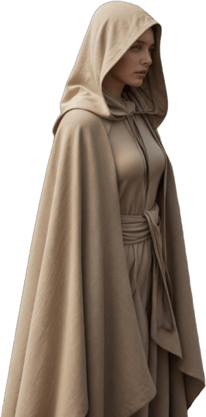 Renaissance Gothic Desert Wanderer Hooded Cloak