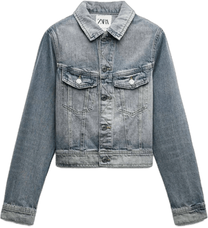 Zara Women's Washed Denim Jacket