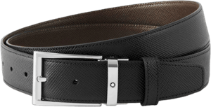 Montblanc Men's Rectangular-Buckle Saffiano Leather Belt