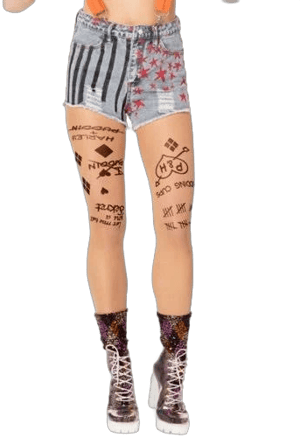 Spencer's Harley Quinn The Suicide Squad Tights