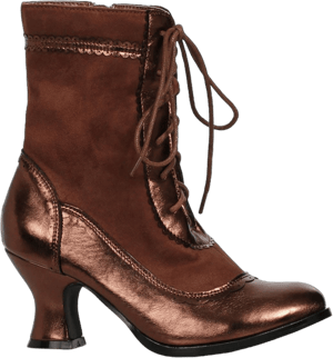 ELLIE SHOES Women's Victorian Lace-Up Leather Ankle Boots