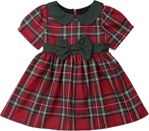 Kuriozud Toddler Baby Girl Plaid Dress Cute Party Dress for Christmas