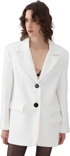 Nocturne Women's Padded Shoulder Blazer Jacket