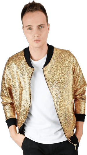 Men's Holographic Disco Bomber Jacket