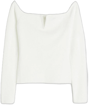 H&M Ladies Off-The-Shoulder Rib-Knit Top