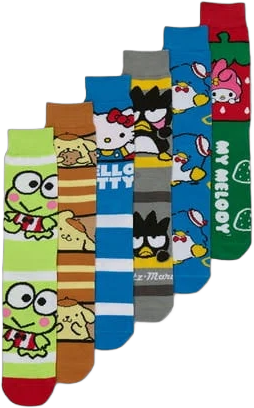 Hello Kitty Men's 6-Pack Crew Socks