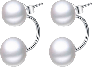 Timeless Pearl G18K Classic Double Drop Earrings