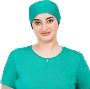 Mikal Cotton Tie-Back Scrub Cap