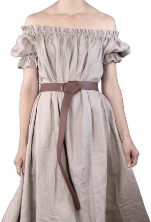 Natural Puff Sleeve Linen Chemise