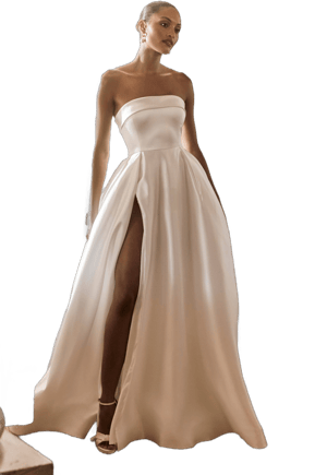 MESHKI Eileen Strapless Wedding Gown