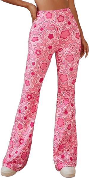 EVELUST Women's 70s High Waist Flare Pants