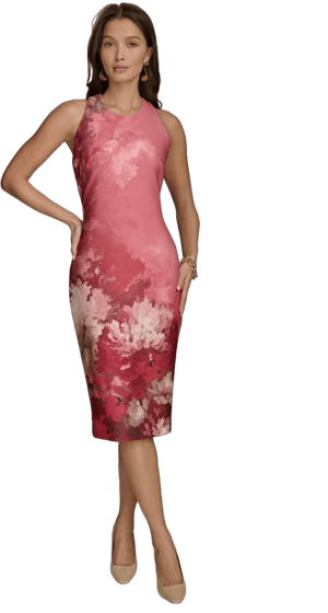 Donna Karan Women's Floral-Print Sheath Dress