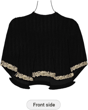 Ethnovog A Black Net Cape