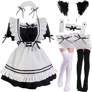 Japanese Anime Cosplay Maid Outfit Set