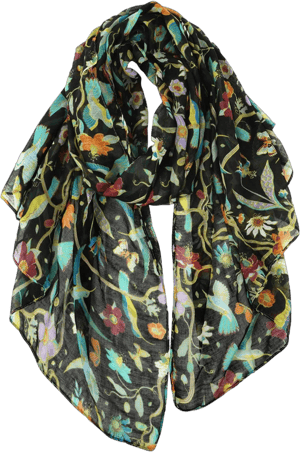 GERINLY Women's Lightweight Cotton Floral Scarf