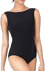 Lulli Women's Brushed Cotton Boat Neck Leotard