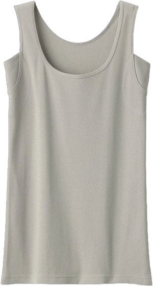 Muji Women's Moisture Wicking Cotton Tank Top with Sweat Pads