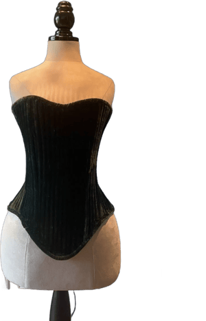 Elizabeth I Tudor Historical Velvet Corset with 40 Steel Bones