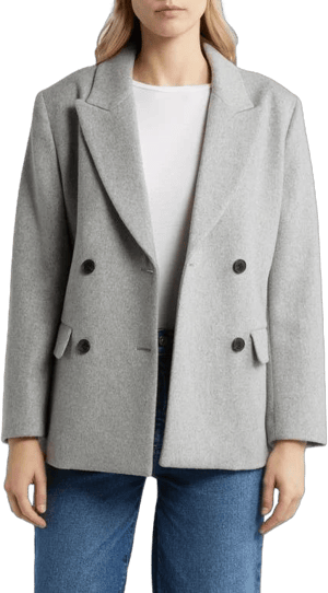 Caslon Double Breasted Wool Blend Blazer