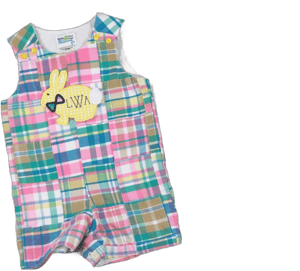 Baby Jon Jon Boys Preppy Easter Bunny Romper