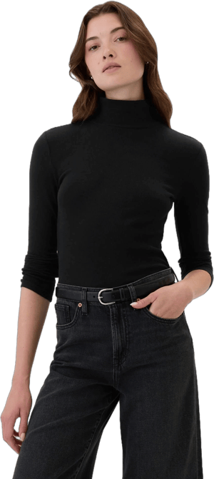 Gap Women's Ribbed Turtleneck T-Shirt