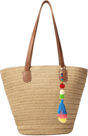 Trifabricy Women's Woven Straw Waterproof Beach Bag