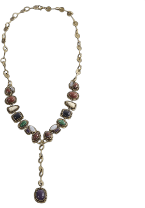 Bolerpe Boho Bohemian Tribal Y Necklace with Artificial Turquoise