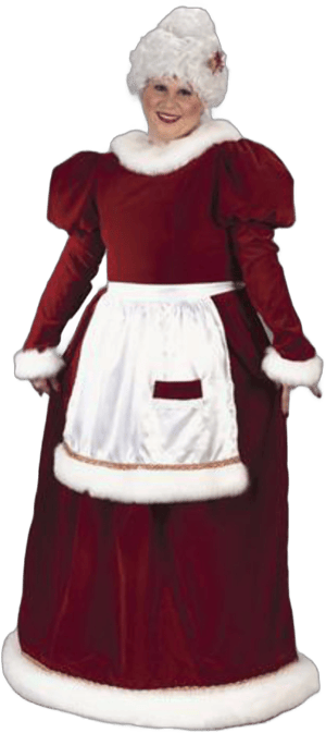 Fun World Women's Velvet Mrs. Claus Halloween Costume