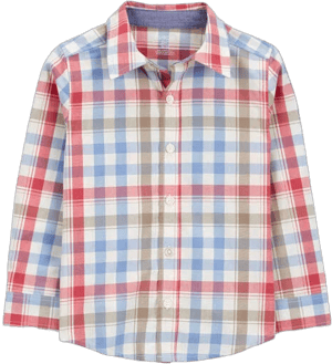 OshKosh B'gosh Toddler Boys Long-Sleeve Plaid Button-Down Shirt