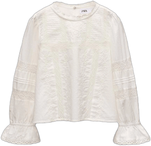 Zara Kids Lace Embroidery Shirt