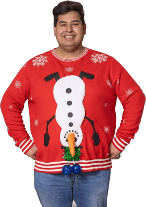 Snowman Balls Ugly Christmas Sweater