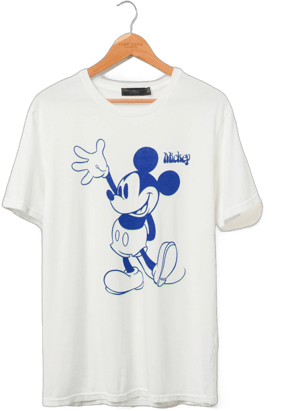 Junk Food x Disney Waving Mickey Cotton Graphic T-Shirt