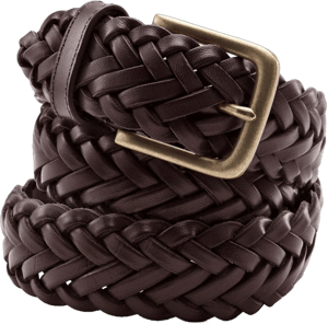 Lands' End Men's Leather Braid Belt