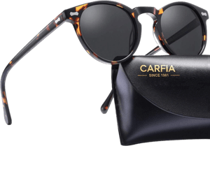 CARFIADesigner Acetate Polarized Sunglasses for Women UV Protection with Sunglasses Case CA5288