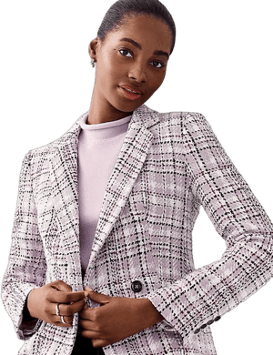 Ann Taylor Women's Crosby Tweed Plaid Blazer