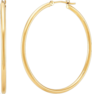 14K Gold Oversized Huggie Hoop Earrings