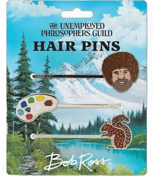 Forbidden Planet Bob Ross Hair Pins