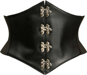 Daisy Corsets Lavish Faux Leather Corset Belt Cincher with Silver Clasps