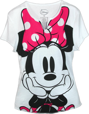 Disney Women's Minnie Mouse Tee Shirt Top