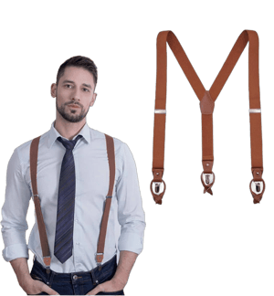 Men's Heavy Duty Leather Suspenders