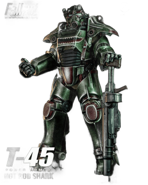 ThreeZero Fallout T-45 Hot Rod Shark Power Armor Action Figure