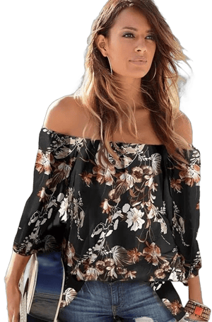 Lascana Women's Floral Off Shoulder Blouse