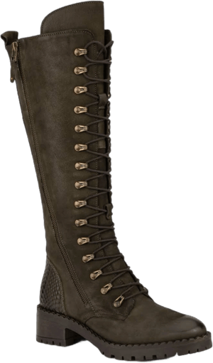 VINTAGE FOUNDRY Women's Henrietta Tall Leather Lace-Up Boots