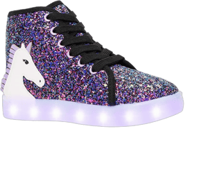 Fabkids 3D Unicorn High Top Lace-Up Sneakers