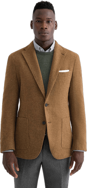 Proper Cloth Men's Herringbone Shetland Tweed Suit Jacket