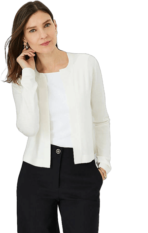 Ann Taylor Women's Seasonless Cropped Open Cardigan